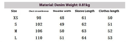 New Women's Hemming Sleeve Denim Jacket Coat Trousers