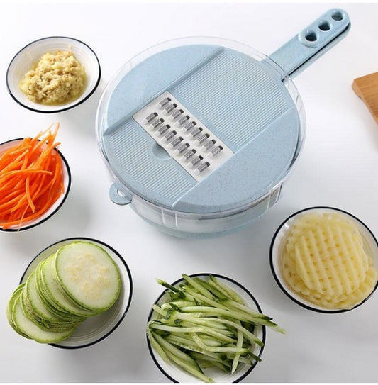 8-in-1 Mandoline Slicer with Strainer and Grater