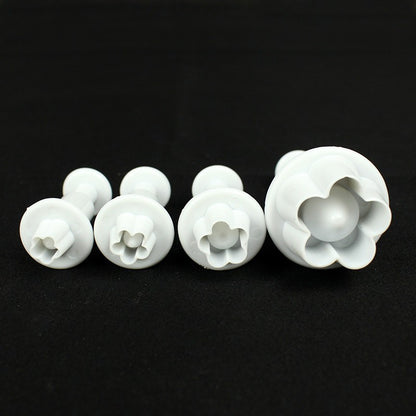 4pcs Plum Flower Fondant Cutter Tool