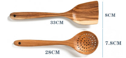Teak Wood Cooking Utensil Set Kitchen Tools