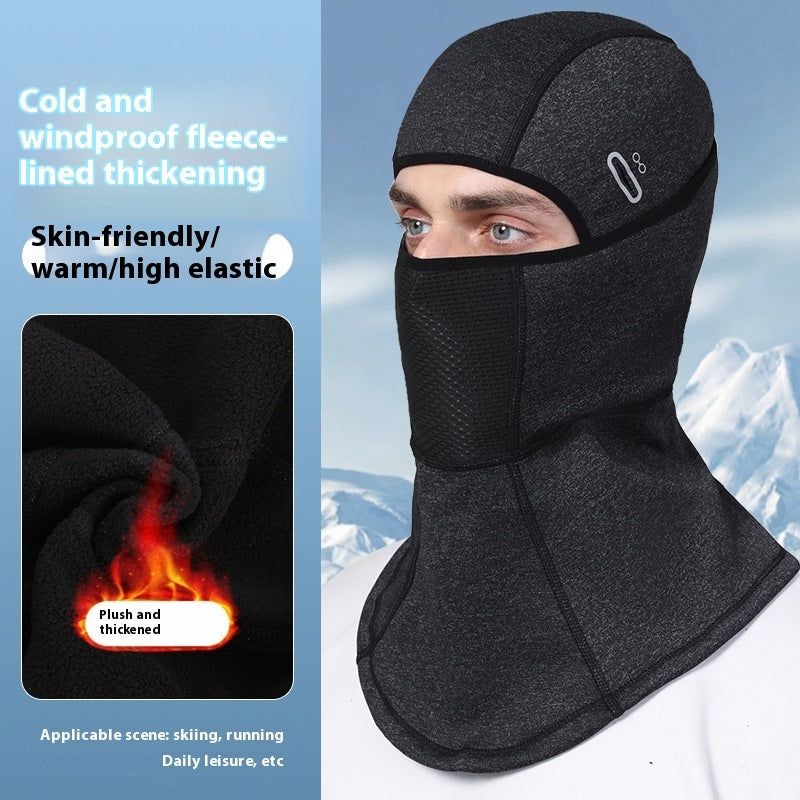 Outdoor Cycling Fleece-lined Windproof Helmet Cap