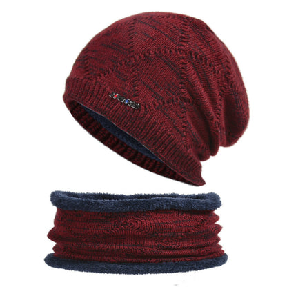Biking Men's Two-piece Woolen Hat with Ear Protection