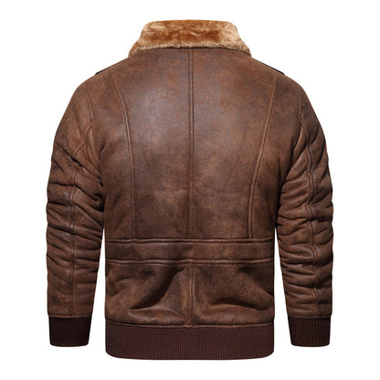 Autumn And Winter New Leather And Fur Men's Jacket