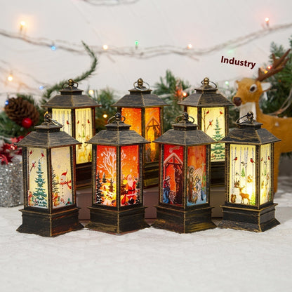 Christmas Santa Claus LED Oil Lamp Night Light