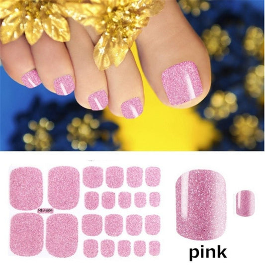 Green Onion Powder Nail Stickers (22 Solid Color)