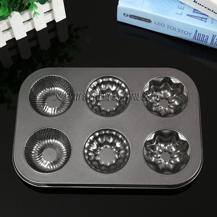 DIY Baking Tools 6 Cup Non Stick Round Cake Mold
