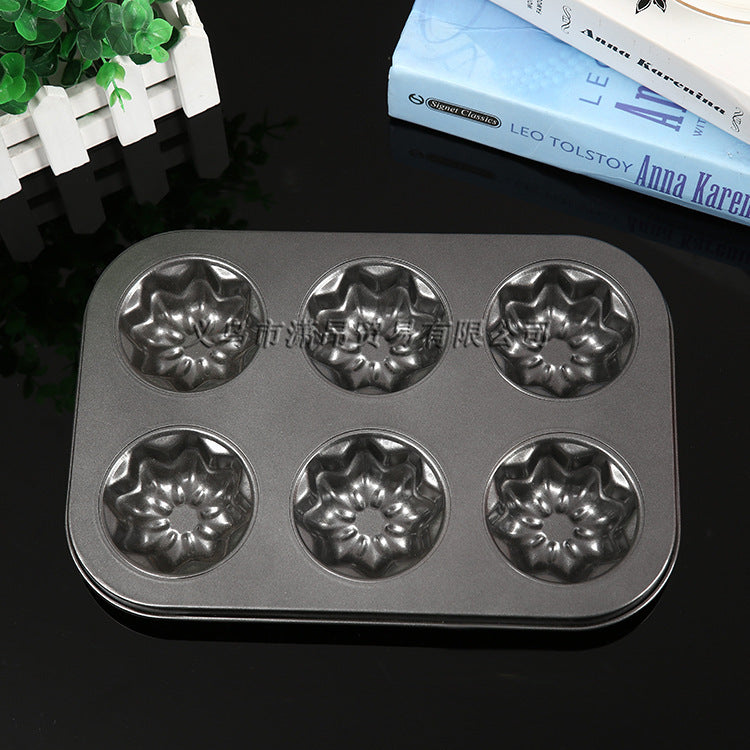 DIY Baking Tools 6 Cup Non Stick Round Cake Mold