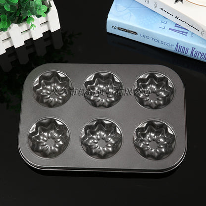DIY Baking Tools 6 Cup Non Stick Round Cake Mold