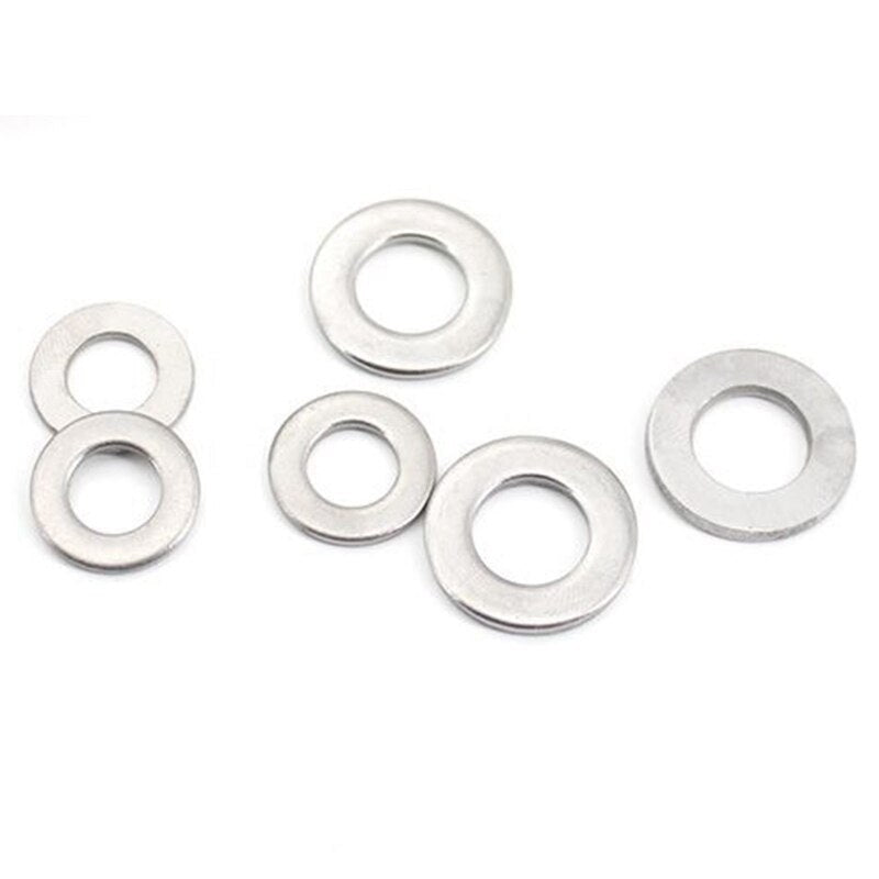304 Stainless Steel Flat Washer Set M1.6–M10