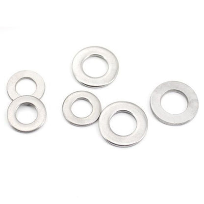 304 Stainless Steel Flat Washer Set M1.6–M10