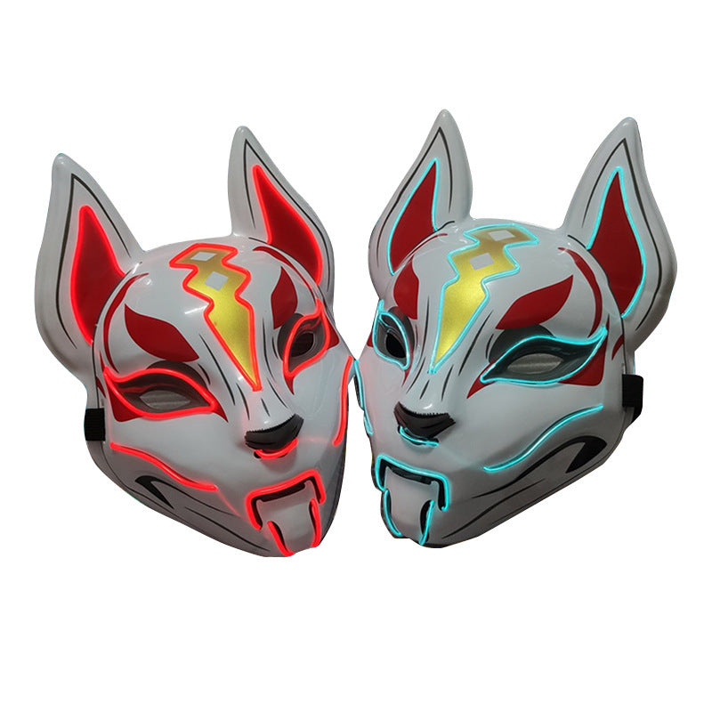 Glowing Cat Face Mask Demon Slayer Cosplay Props