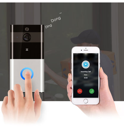 Marlboze 720P Smart WiFi Video Doorbell Wireless Intercom PIR Detection