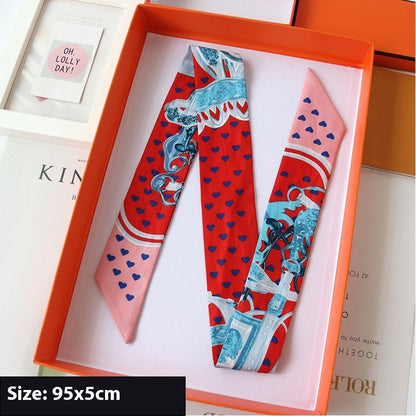 Thin Ribbon Bag Handle Decoration Scarf