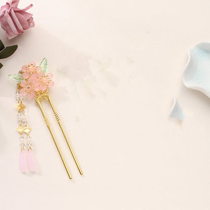 Antique Hanfu Headdress Tassel Bride Hairpin Comb