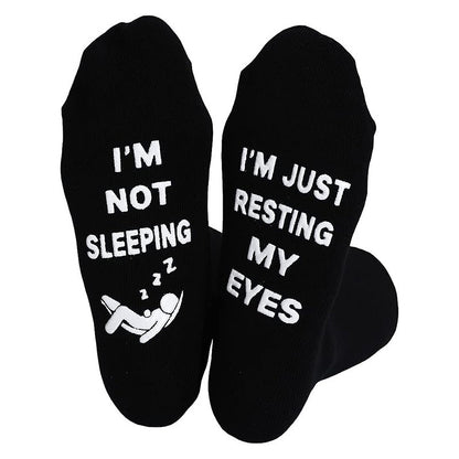 Creative Foot Letter Non-slip Knee-high Sports Socks