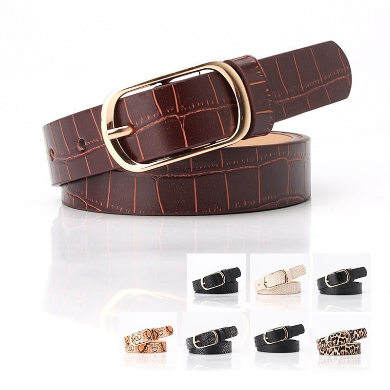 Fashion All-matching Pin Buckle Women's Belt