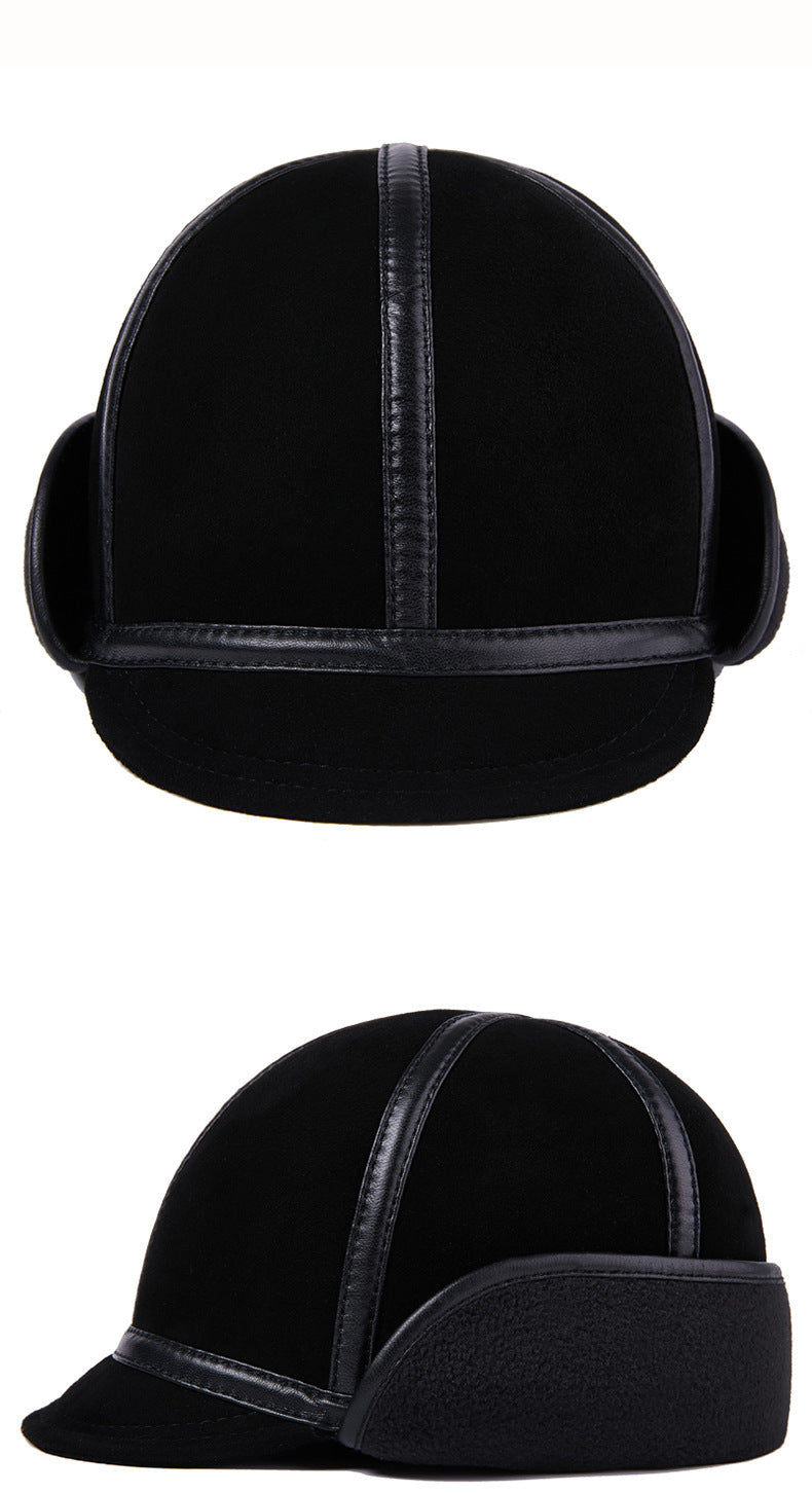 Casual Leather Men's Winter Sheepskin Thermal Hat