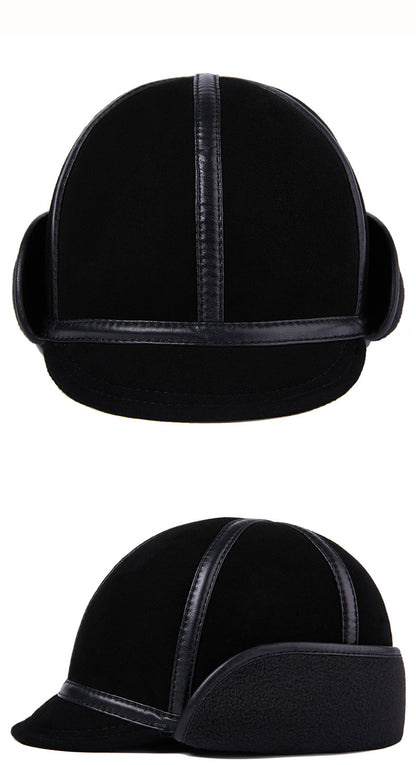 Casual Leather Men's Winter Sheepskin Thermal Hat