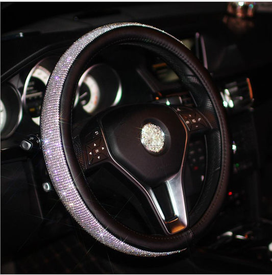 Cute Leather Steering Wheel Cover Anti Slip Universal