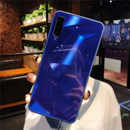 Diamond pattern rhombus mirror phone case