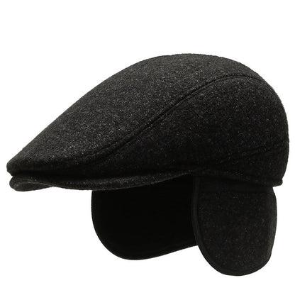 Outdoor Cycling Warm Short Brim Beret Ear Protection Hat