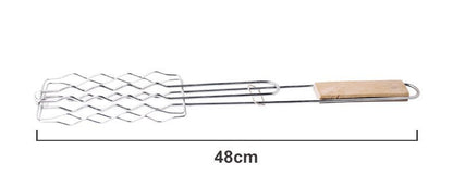 Outdoor Grilling Tools Wooden Handle Clip Rack
