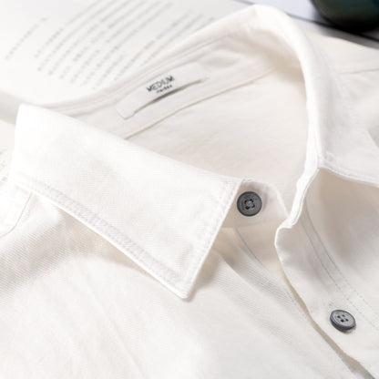 Cotton Long Sleeve Stitching Casual Men's Shirt