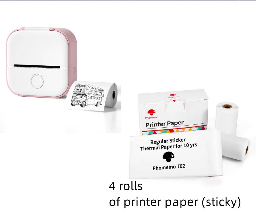 Mini Portable Thermal Label Printer - Ideal for Students and Price Tags