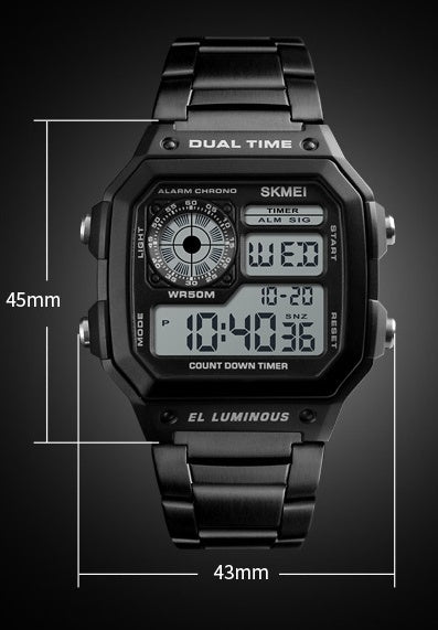 Business Steel Multi-Function Sports Watch