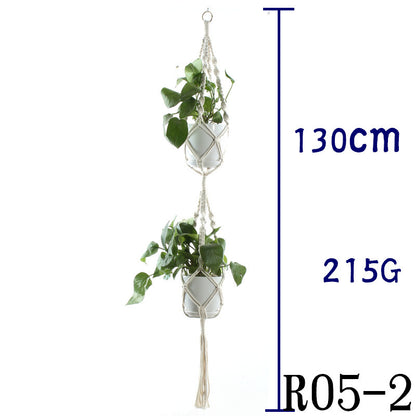 Beige Cotton Rope Plant Hanger