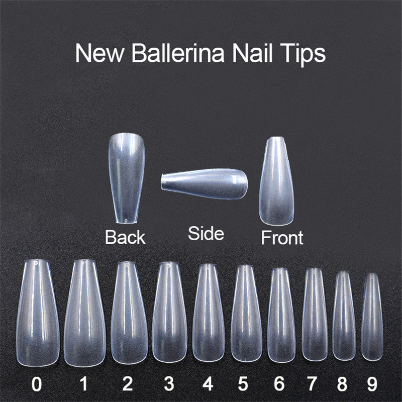 500 Transparent Natural Color Ballet Fake Nails