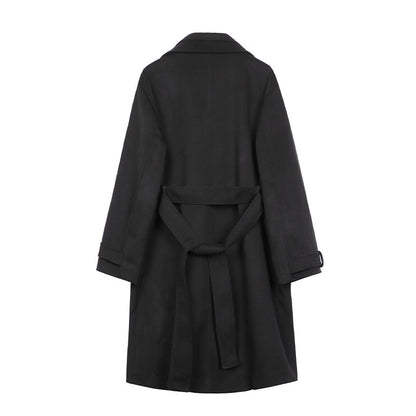 Double Breasted Men's Mid-length Over-the-knee High-grade Trench Coat
