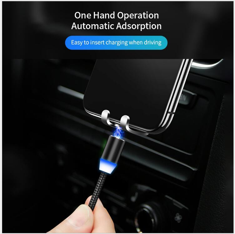 YBD 1m Magnetic LED Charging Cable for Apple