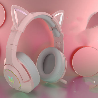 Head Mounted Wired Gaming Headset for Girls