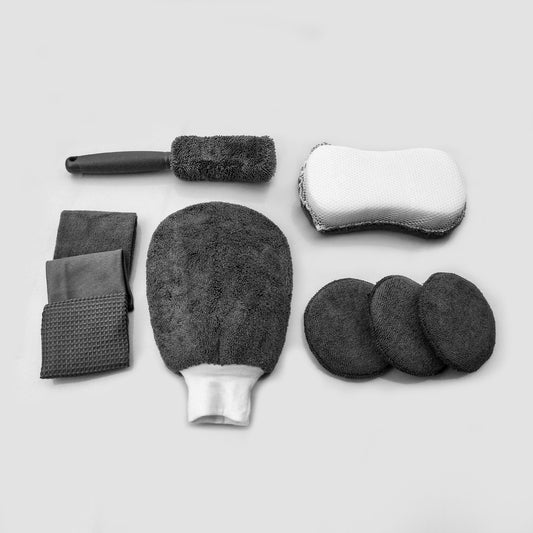 Car Cleaning Cloth Wax Sponge Wheel Brush Set