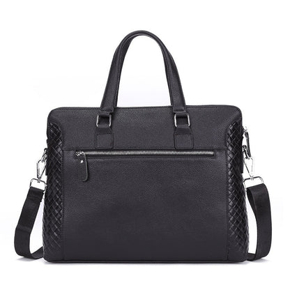 Genuine Leather Men's 14-inch Laptop Briefcase