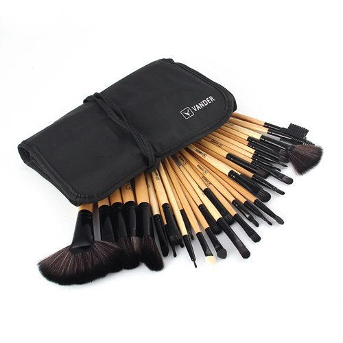 32-Piece Professional Blue Makeup Brush Set