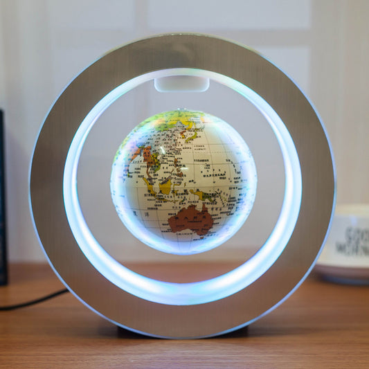 Round LED Floating Globe Magnetic Levitation World Map Light