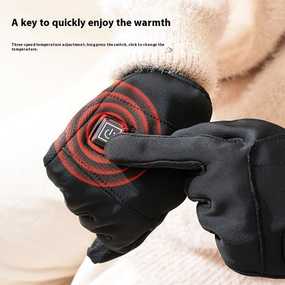 USB Charging Heating Gloves Cold-proof