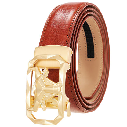 Fashion Men's Leather Belt Alloy Buckle