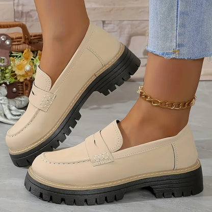 Leather Plus Size Casual Women's Shoes