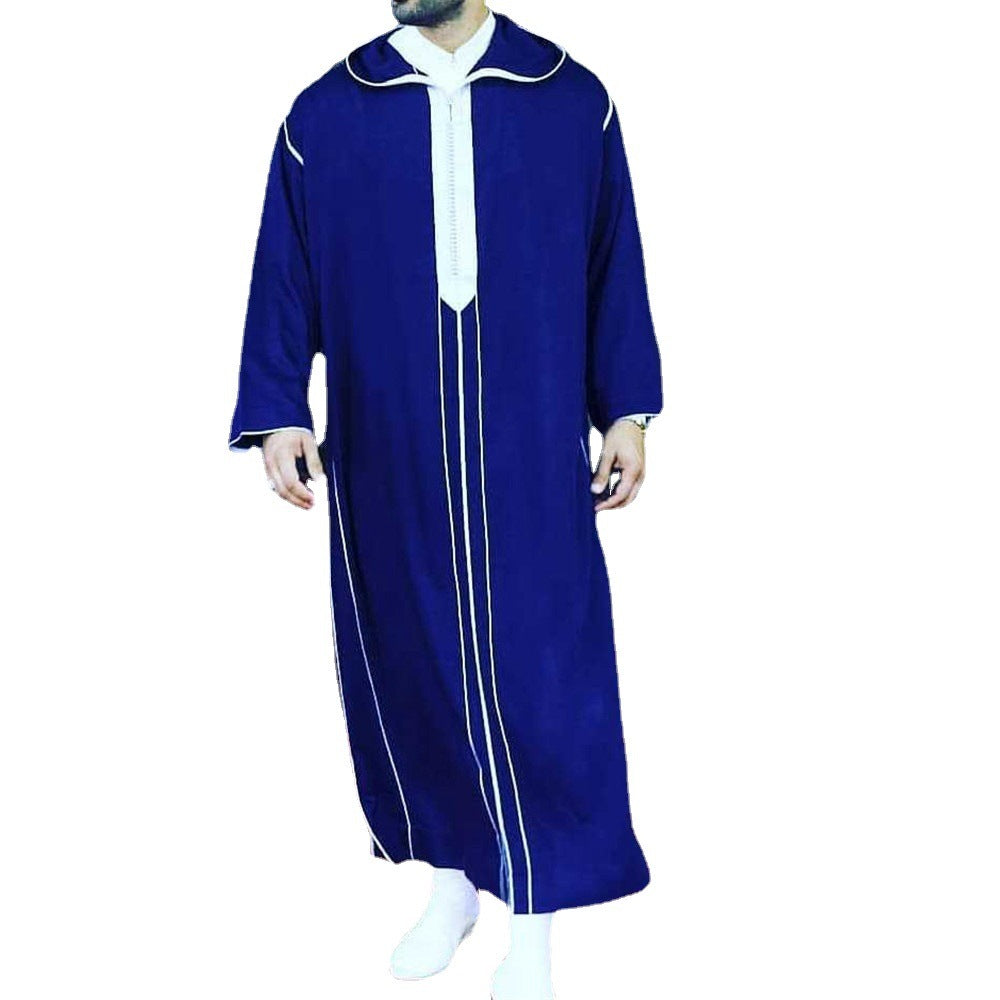 Fashion Casual Men's Dark Blue Robe