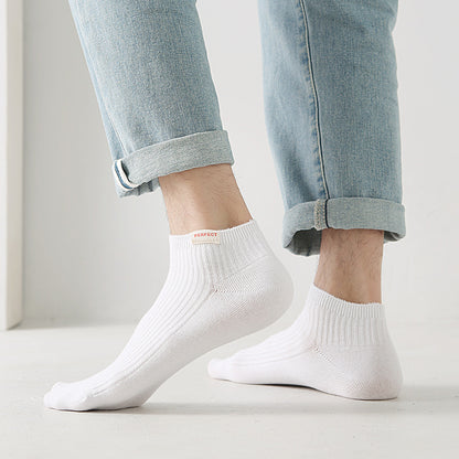 Solid Color Mens Cotton Socks
