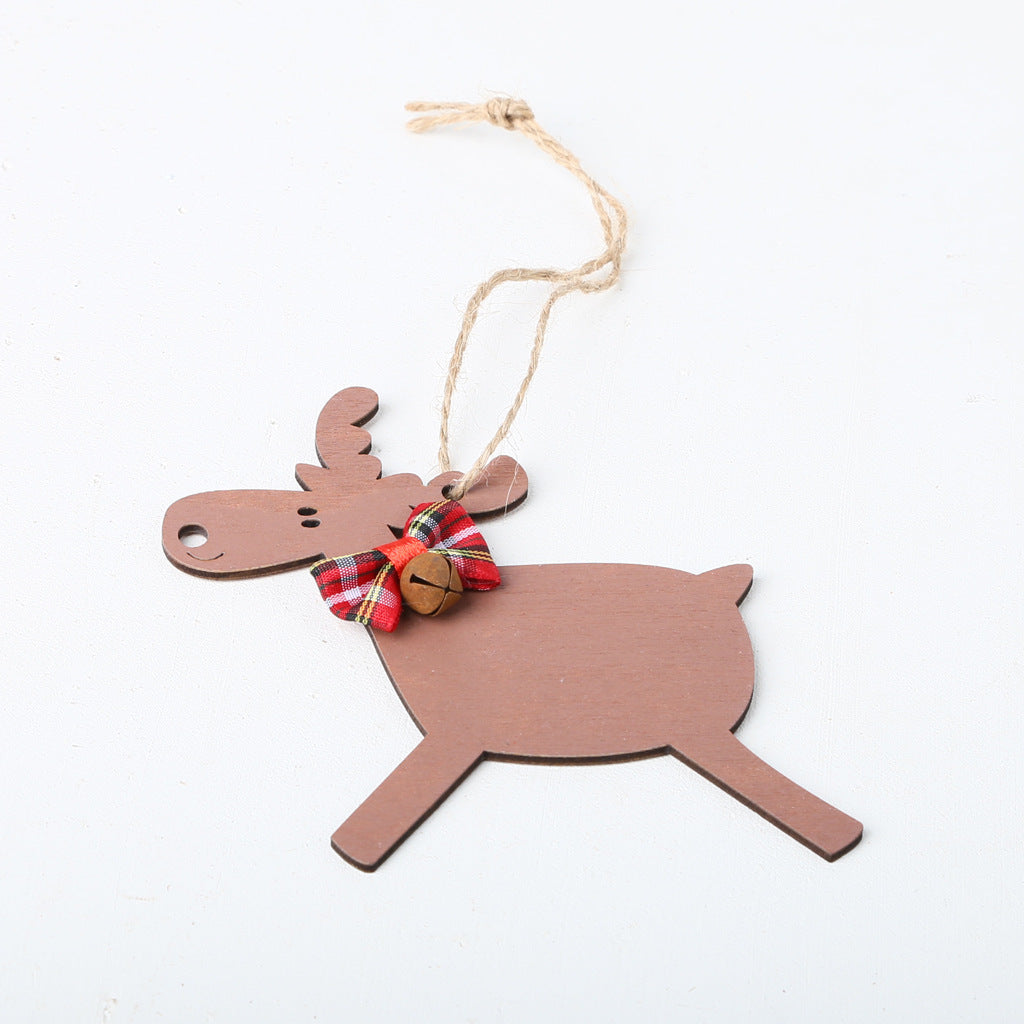 Wooden Laser Cut Christmas Elk Pendants