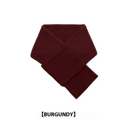 Men's Autumn Winter Solid Color Polar Fleece Scarf