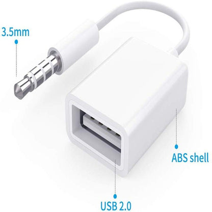 USB to 3.5MM Car AUX Audio Adapter Cable