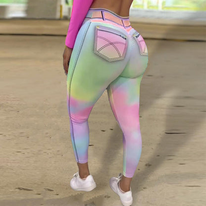 Imitation Denim Yoga Pants
