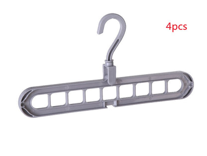 Plastic Clothes Hanger with Storage Hook