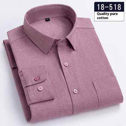 Men's Long Sleeve Solid Color Pocket Shirt