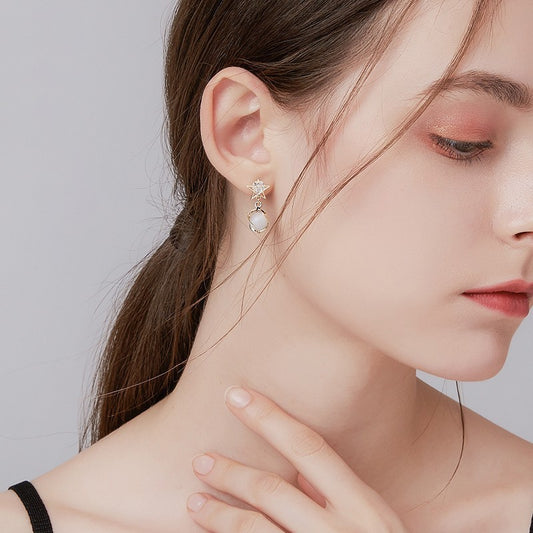 Sterling Silver Long Bow Earrings Set
